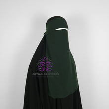 Load image into Gallery viewer, Single Layer Flap Niqab - Forest Green