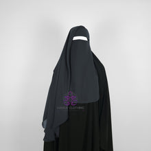 Load image into Gallery viewer, Double Layer Niqab - Dark Grey