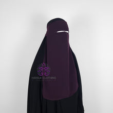 Load image into Gallery viewer, Single Layer Flap Niqab - Plum