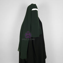 Load image into Gallery viewer, Double Layer Niqab - Forest Green