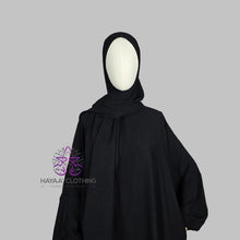 Load image into Gallery viewer, Luxury Prayer Abaya with Attached Hijab - Black