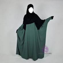 Load image into Gallery viewer, Batwing Abaya - Dark Sage | Wudu & Nursing Friendly