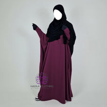 Load image into Gallery viewer, Batwing Abaya - Mulberry | Wudu & Nursing Friendly