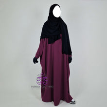 Load image into Gallery viewer, Batwing Abaya - Mulberry | Wudu & Nursing Friendly