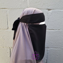 Load image into Gallery viewer, Short Single Layer Niqab Elastic Sides 10"