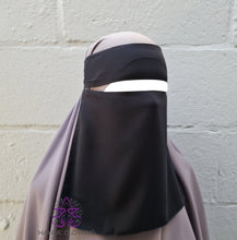 Load image into Gallery viewer, Short Single Layer Niqab Elastic Sides 10"