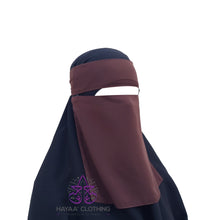 Load image into Gallery viewer, Short Single Layer Niqab Elastic Sides 10"