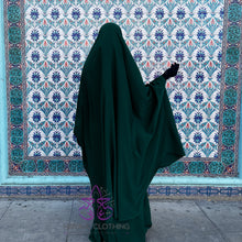 Load image into Gallery viewer, Jilbab Aa'isha 2 Piece | Elasticated headband - Emerald