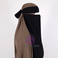 Load image into Gallery viewer, Single Layer Niqab Elastic Sides 20" - Black