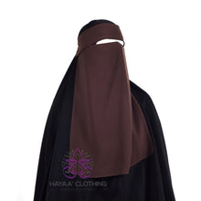 Load image into Gallery viewer, Single Layer Flap Niqab - Brown