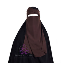 Load image into Gallery viewer, Single Layer Flap Niqab - Brown