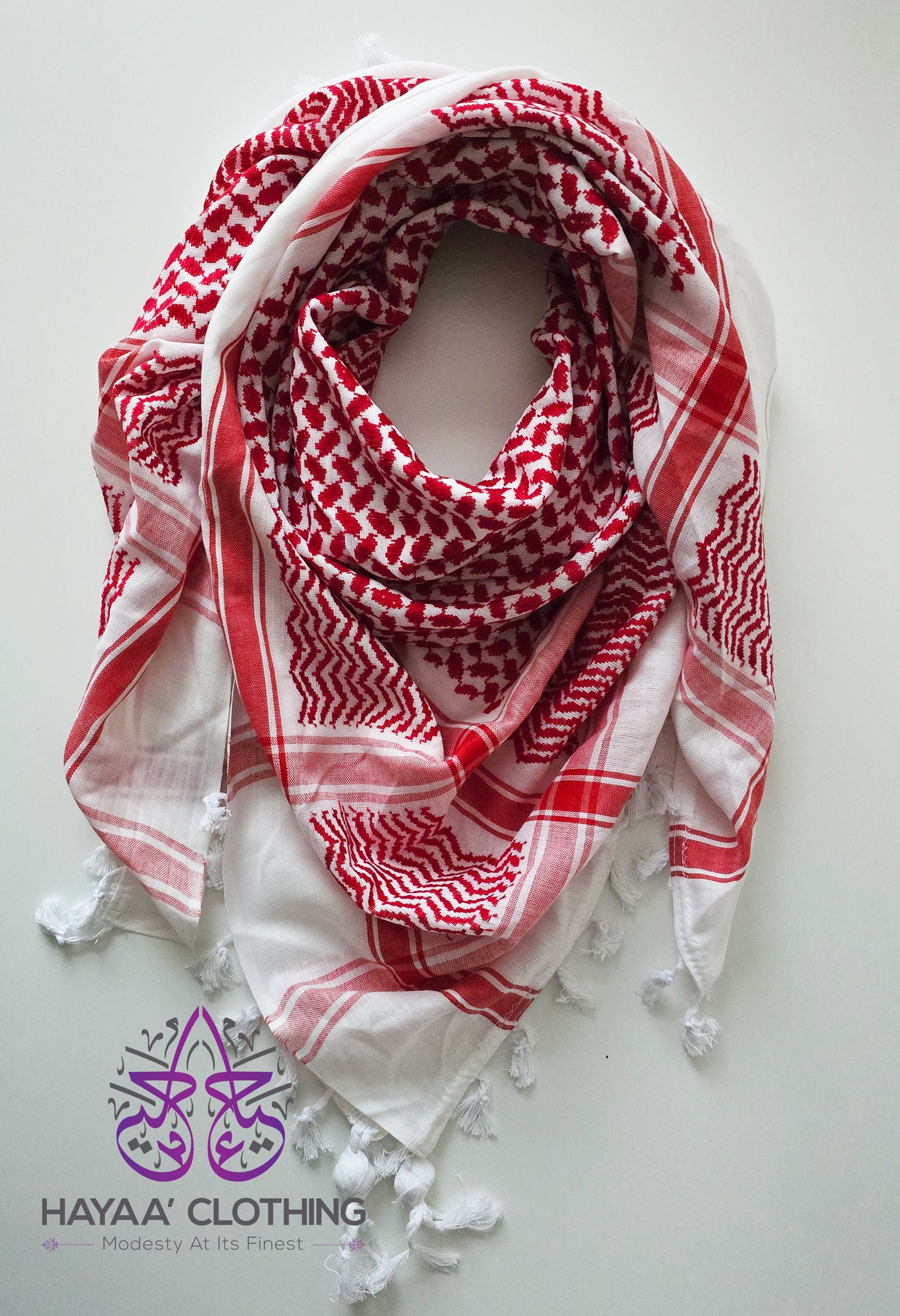 Original Hirbawi Kufiya Keffiyeh Palestinian Scarf Red And White original-hirbawi-kufiya-keffiyeh-palestinian-scarf-red-and-white