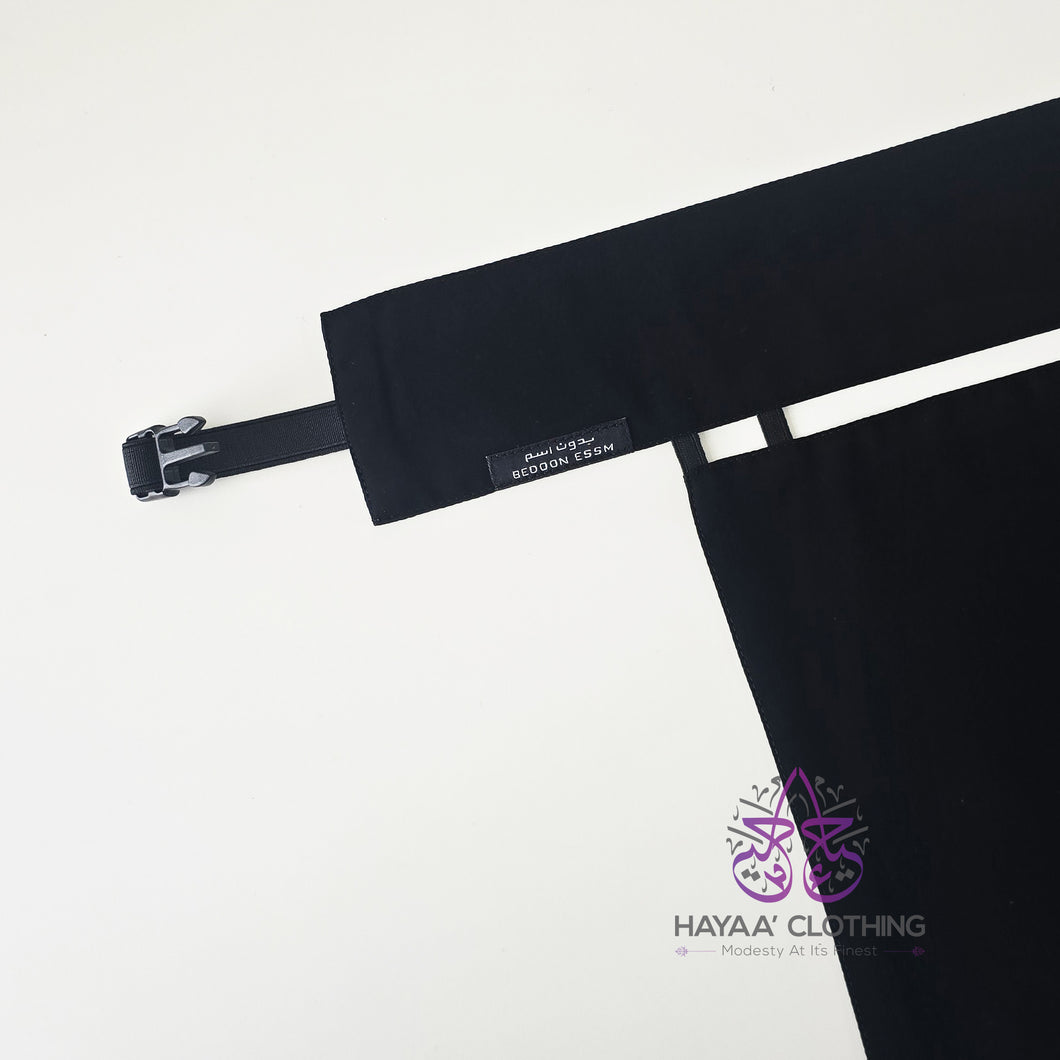 Single Layer Niqab with Double Elastic Side and Buckle | Bedoon Essm