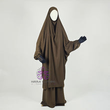 Load image into Gallery viewer, Classic 2 Piece Jilbab - Olive/Brown
