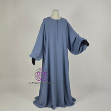 Load image into Gallery viewer, Balloon Sleeve Abaya - Steel Blue
