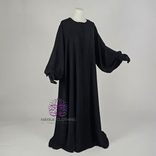 Load image into Gallery viewer, Balloon Sleeve Abaya - Black
